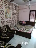 1 room furnished with balcony and terrace