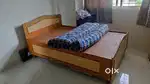 Bed with mattress
