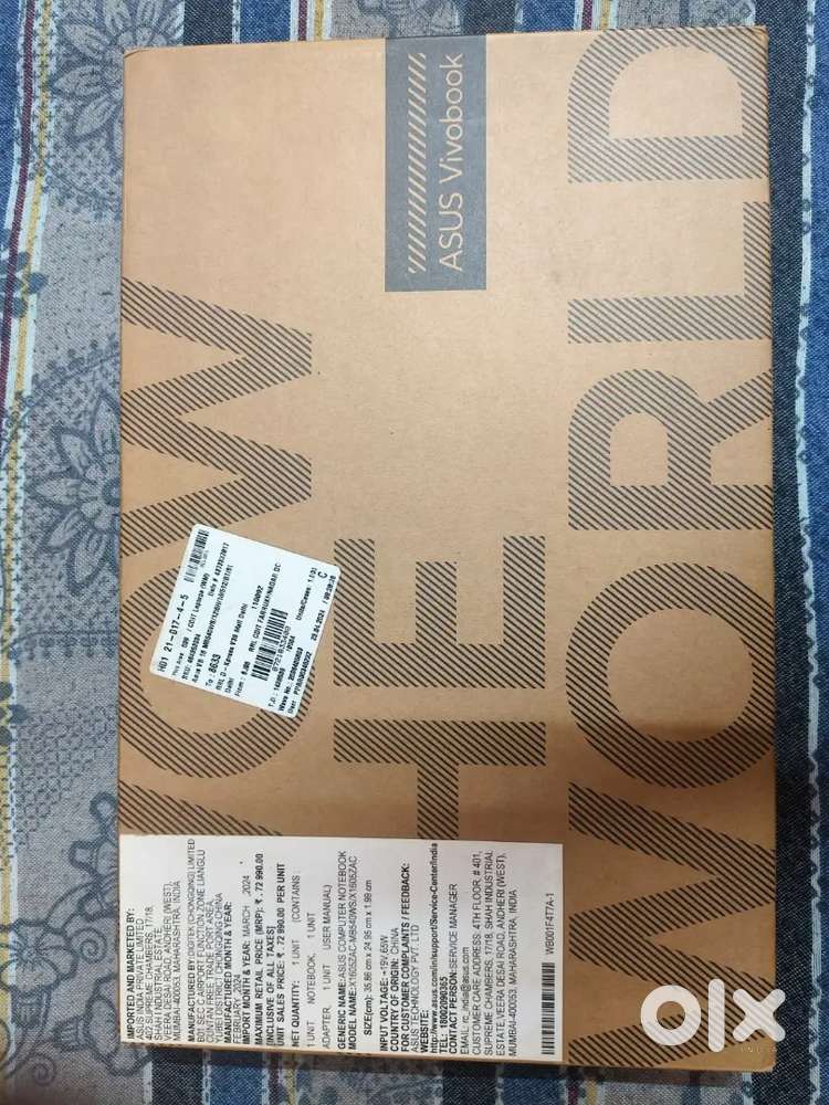 Asus vivobook 16 pro i5 12th gen H processor