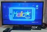 LG 32 Inches Full HD LED TV, Dish and HD set top box with remotes.