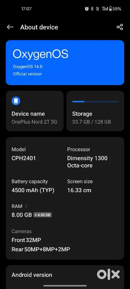 OnePlus nord2t  with bill without charger