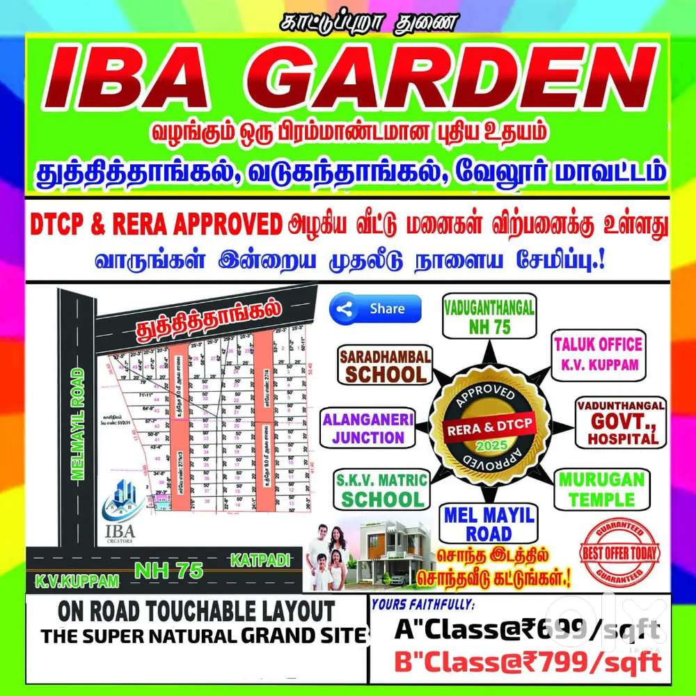 Plot for sale in vaduganthangal