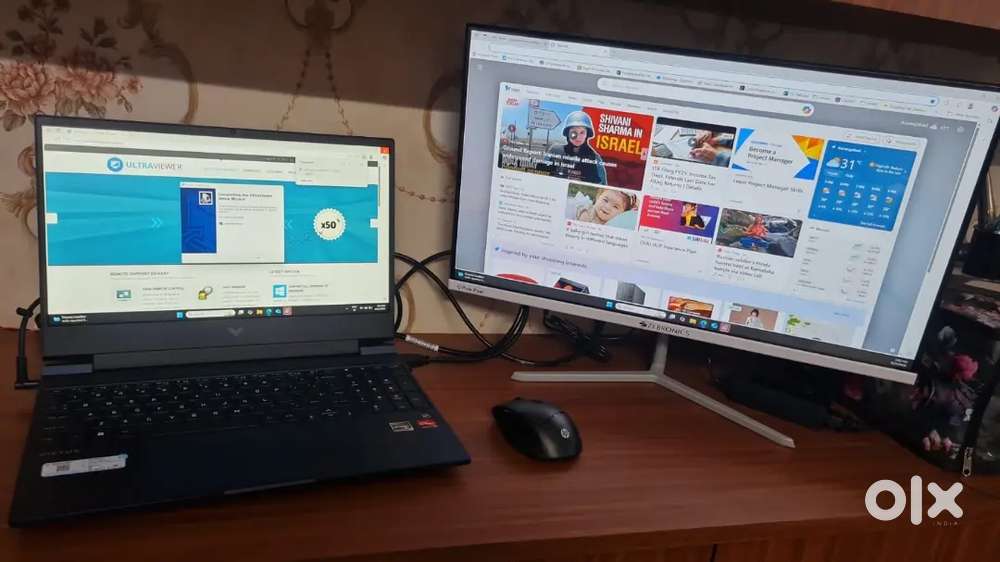 HP Victus Gaming laptop and HD Monitor - 3 months old for sale