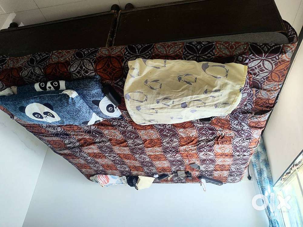 Double bed with mattress