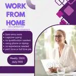 data entry work ( weekly earnings)