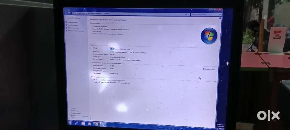 1 Computor Desk top and 1 hp l 3210 printer
