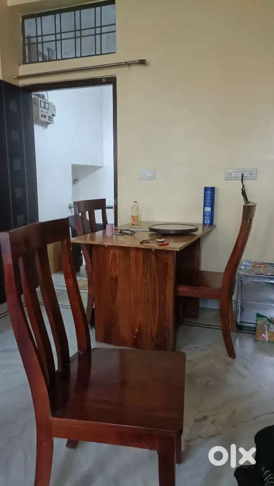Wooden chair and table