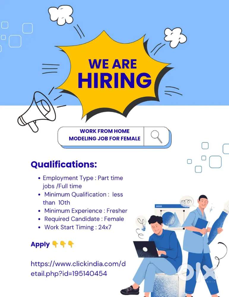 Work from home modeling job for female/full time /part time/job