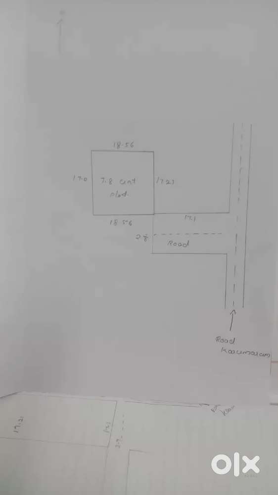 Square plot..all vehicle entry plot 8 cent..34 lakhs