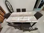 Stone frame dining table