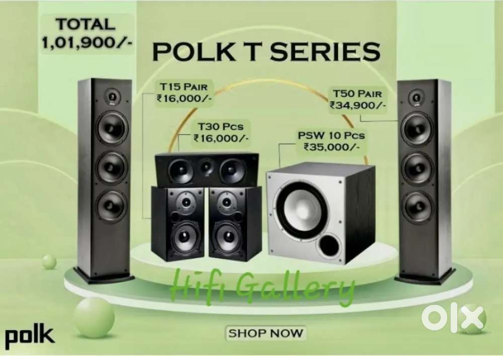 Polk Audio Fusion T50 5.1 Theater Speaker Package New At Hifi Gallery