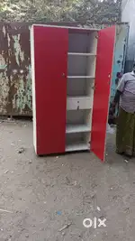 Red and white storage cupboard brand new