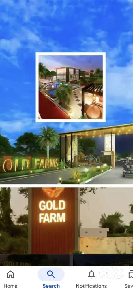 gold farms 6000sqft plot area for farm house