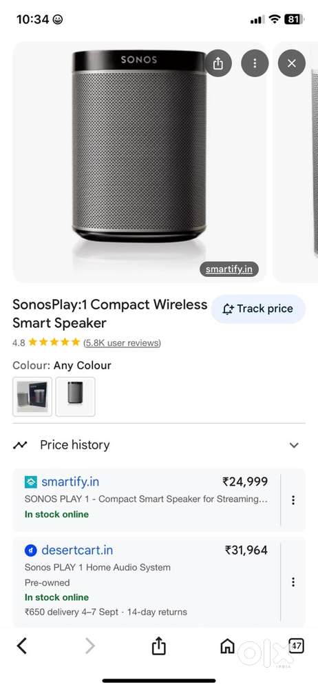 Sonos  play  1  smart speaker