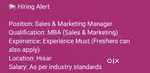 Sales and marketing