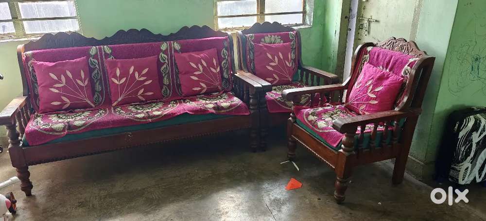 3+1+1 Teak Wood Sofa Set