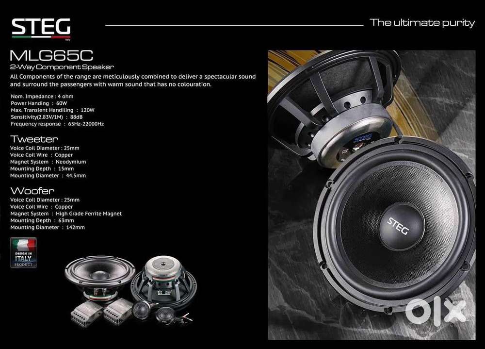 STEG ITALY CAR AUDIO 4 speakers USED