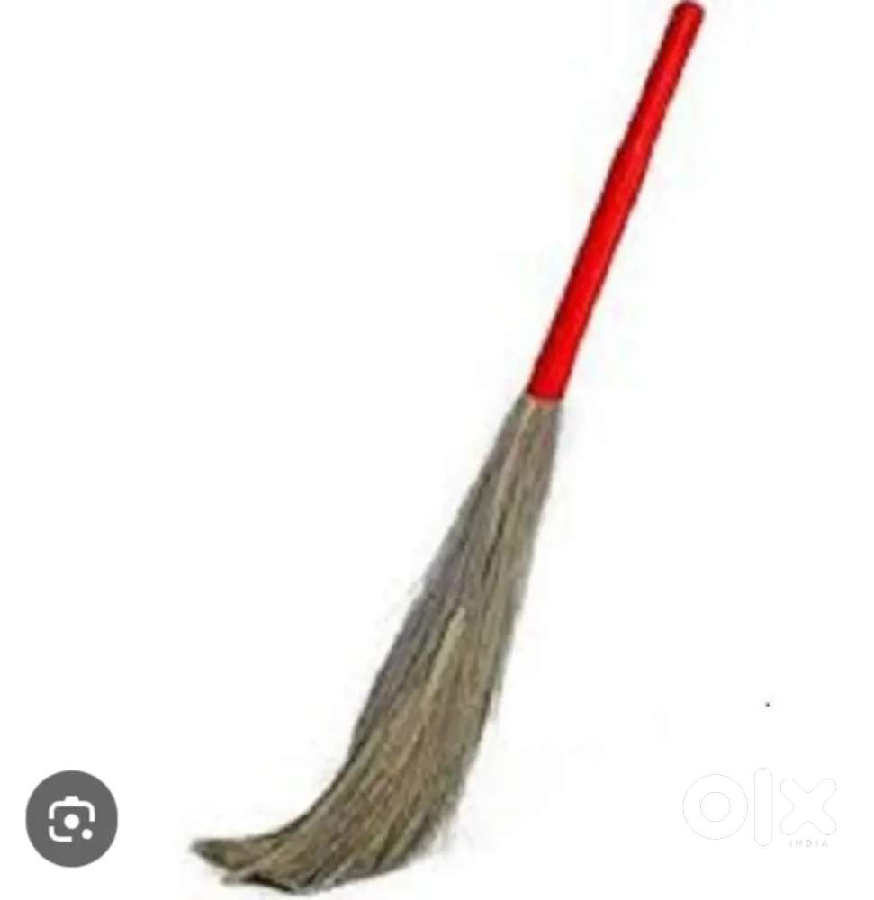New and Durable Grass Broom with Long Plastic Handle