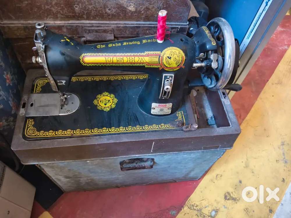 Usha Sewing Machine – Fine Condition, Slight Handle Repair Needed