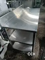 Steel table hotel working preparation restaurant