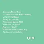 Wanted male (picker&loader)Kondapur