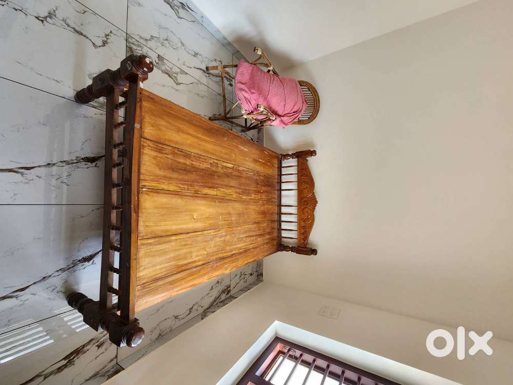 Wooden duble cot bed & matress