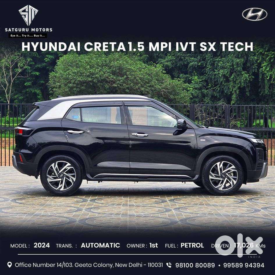 Hyundai Creta 1.5 L MPi SX Tech IVT, 2024, Petrol