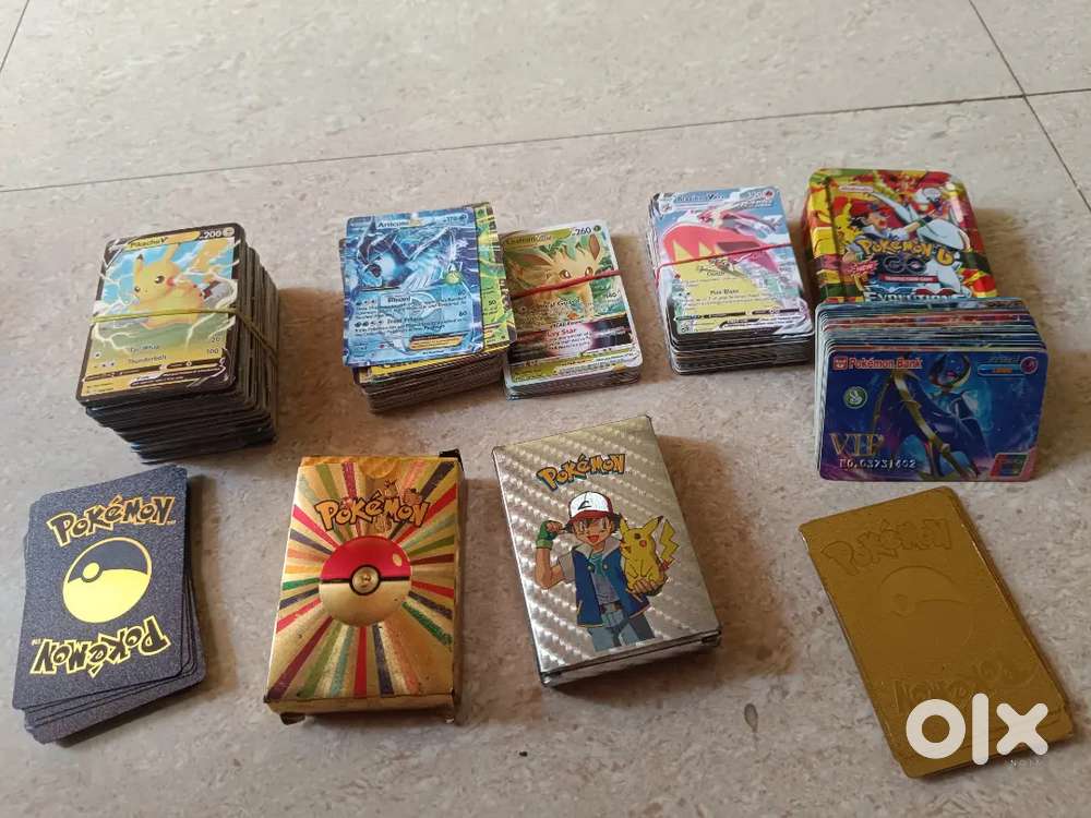 Big pokemon card bundle 500+ cards rare design kids collection set
