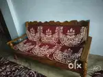 5 seater sofa set with cover . Strong built quality sofa