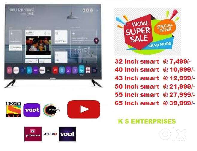 32 INCH SMART LED TV 4K UDH @ 7,499 /-