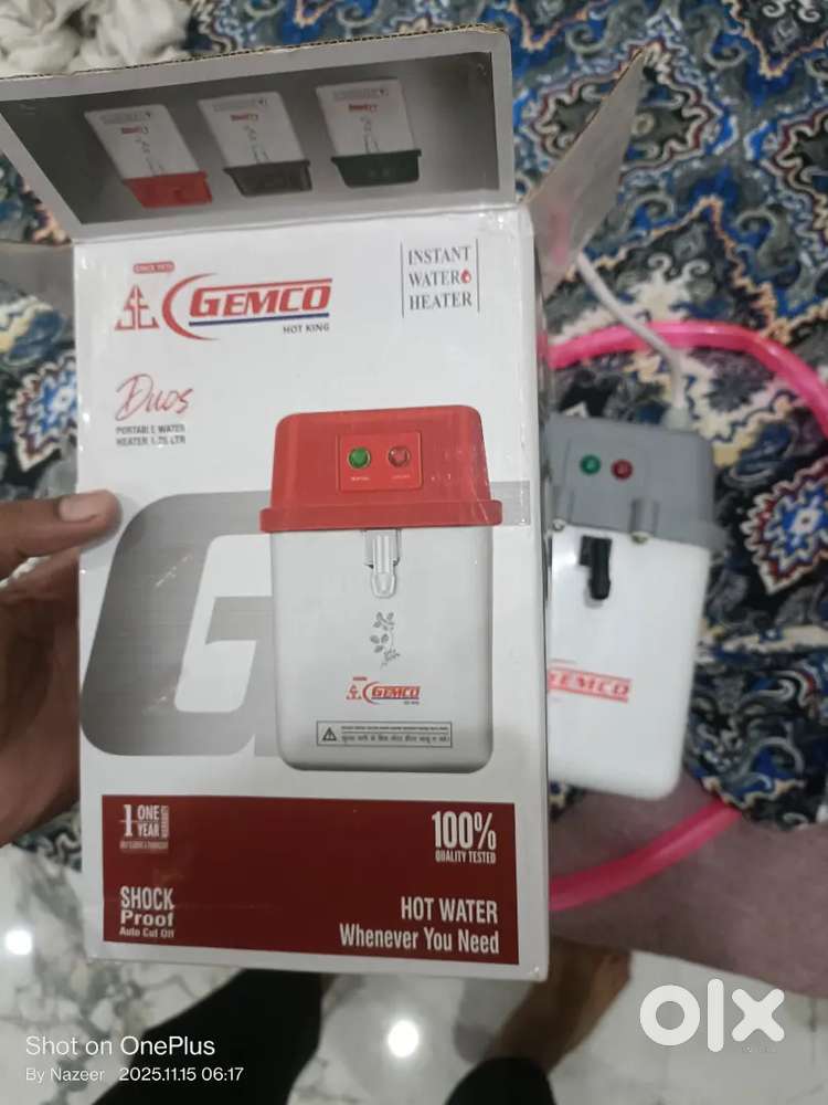 Instant water Geyser heater gemco