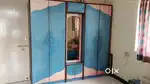 2 wooden almirah and mirror dressing table