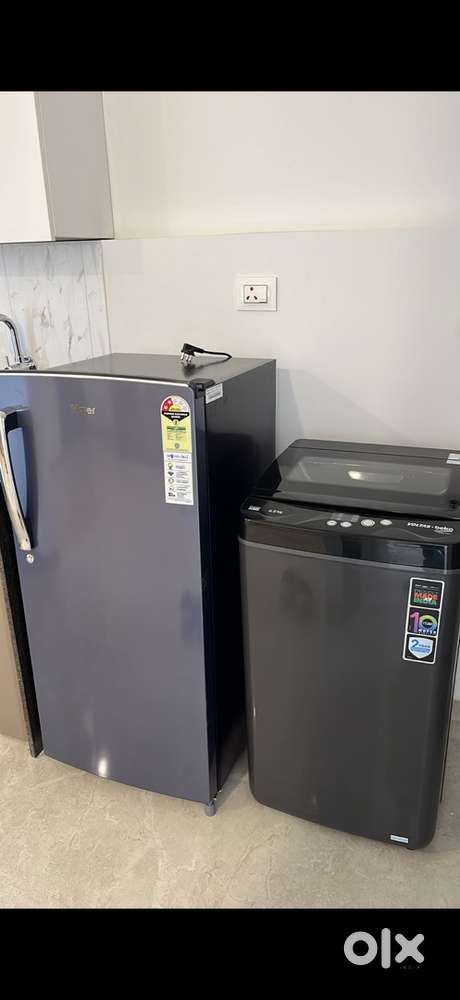 Haier 185l fridge + Voltas Washing Machine6kg-2024 purchased with bill