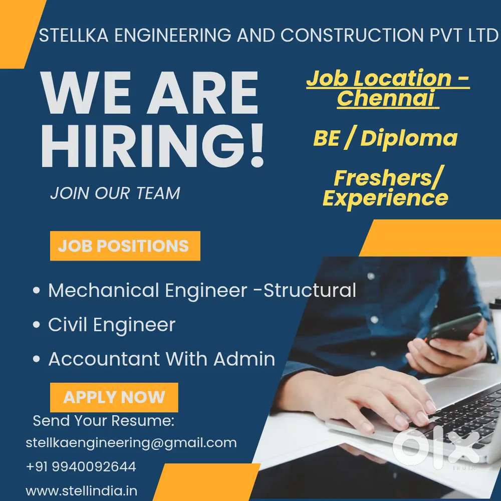 Structural supervisor/ Engineer, Civil Engineer, Accountant/ Admin