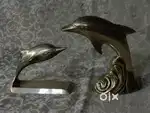 Antique pure brass solid heavy dolphins