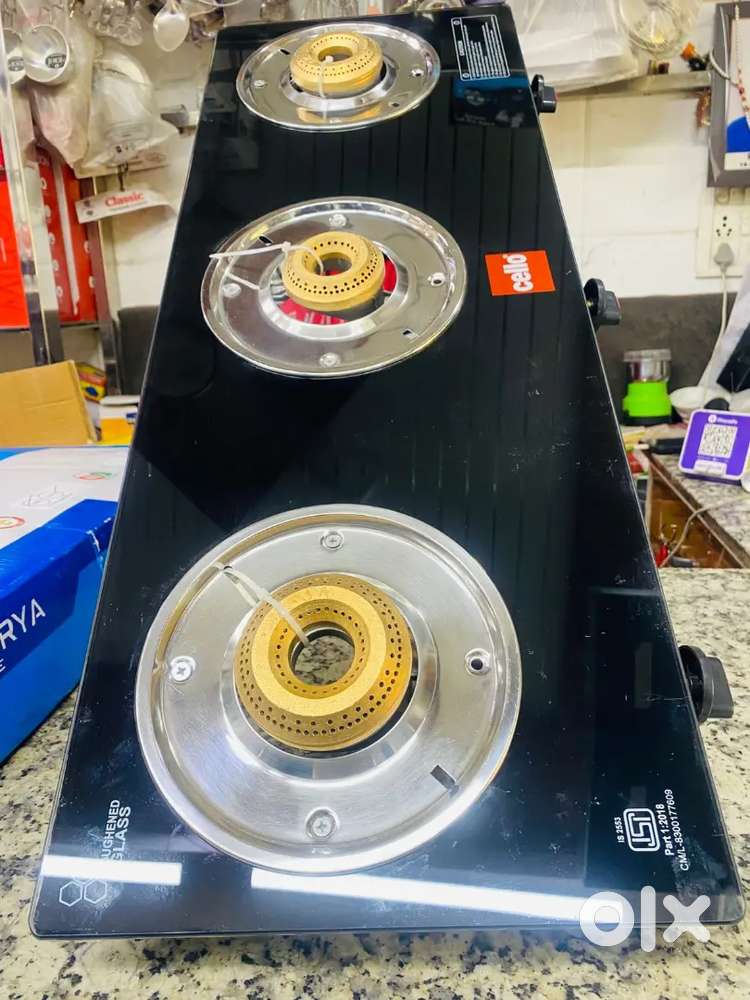 NEW 3 BURNER GAS STOVE AVAILABLE AT WHOLESALE RATE.