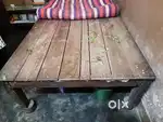 Wooden takta cot with new mattress and pilow set