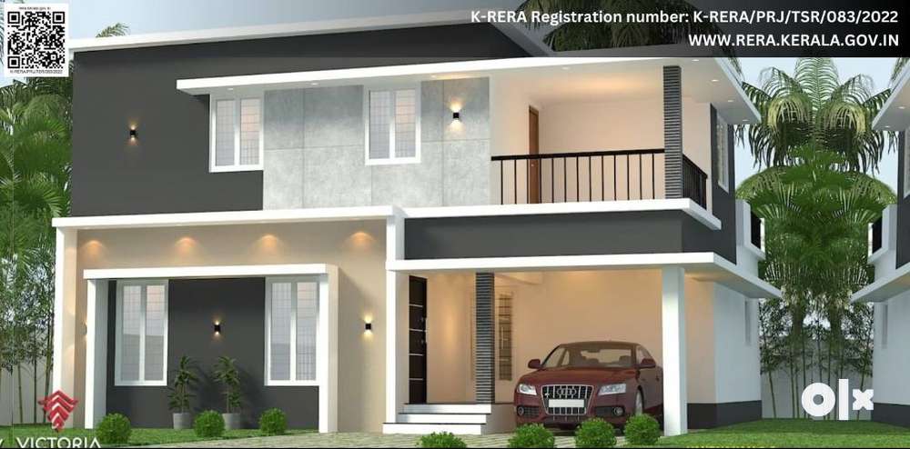Architect Design 4BHK House for Sale in Thrissur @ Rs 75 Lakhs !