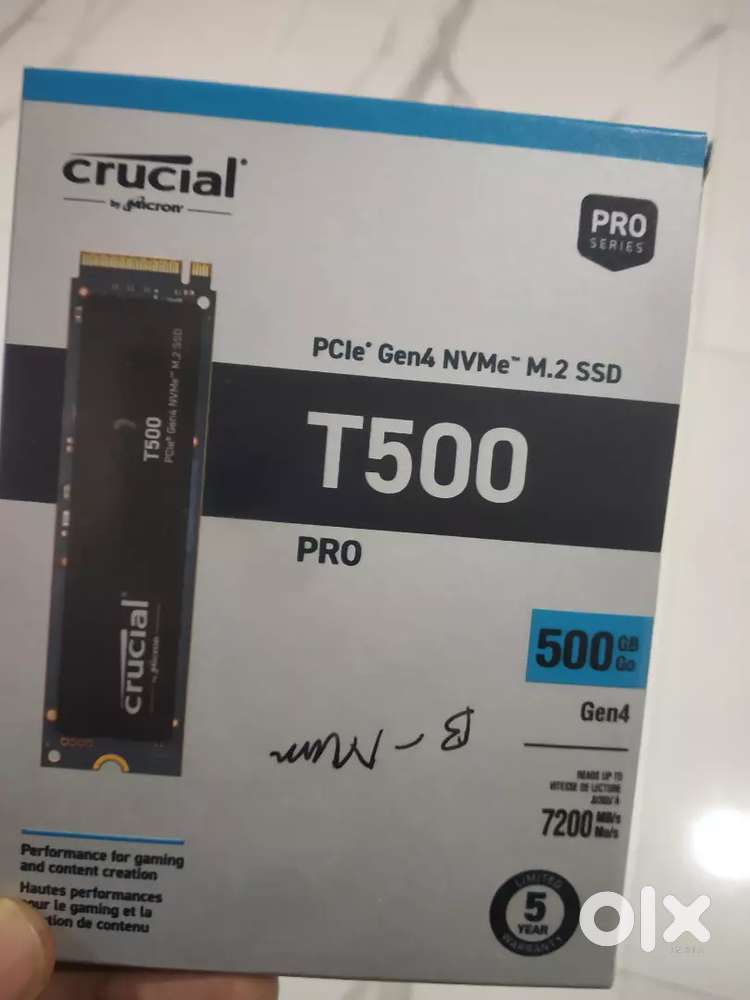 Crucial SSD 500gb Gem 4 NVME M.2
