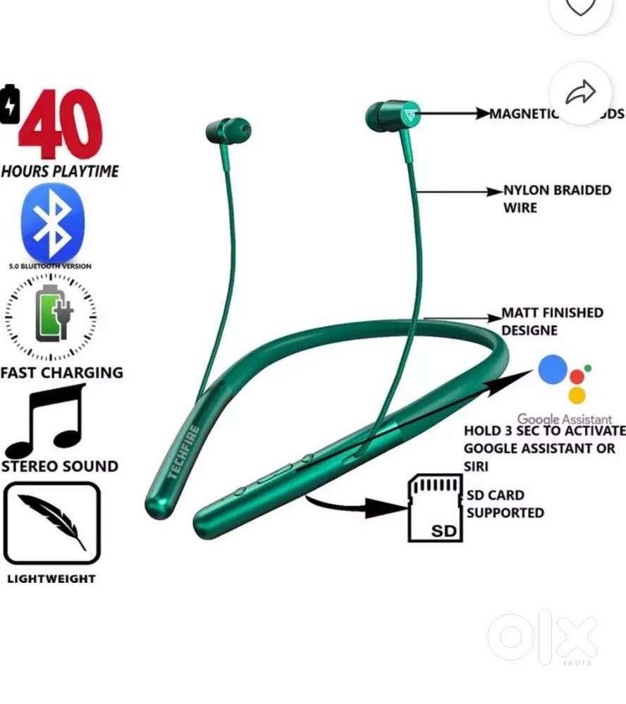 New Blutooth headphones 40 hour battery backup