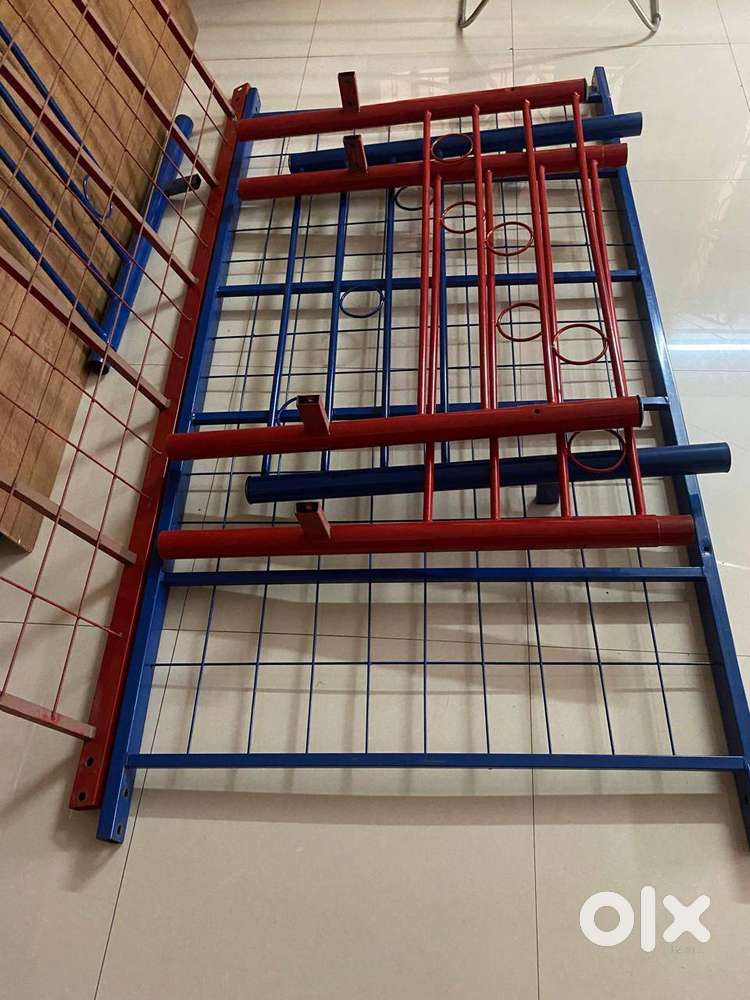 Steel cot and bed
