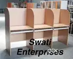 New wooden workstation three seater computer table office furniture