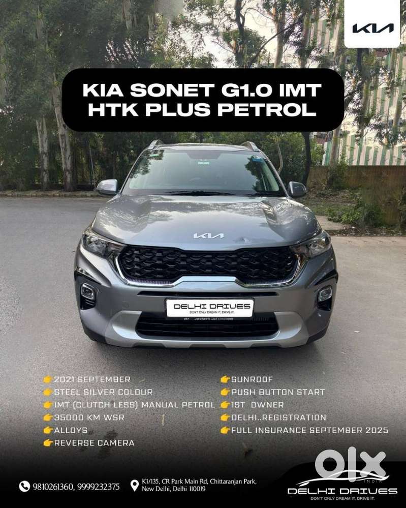 Kia Sonet HTK Plus Turbo iMT, 2021, Petrol