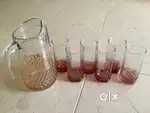 Water Glass 300 ml Set of 6 and 1.3ltr Jug Combo Set.