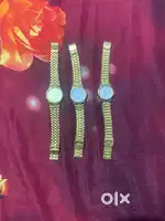 Golden watche for sale.  Total price for all threeRs 4500/-