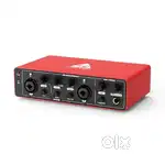 Audio Interface AI-04 2x2 Audio Array 48V Support, 24bit, Metal, Red
