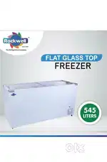 ROCKWELL 550GT, 5 Star, Glass top, Chest freezer, Ice cream freezer.