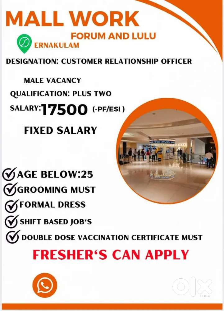 CRO -MALL JOB VACCANCY