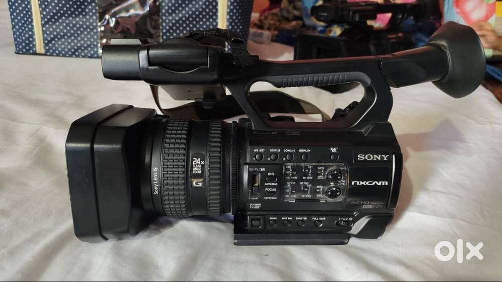 sony nx cam memory type and  panasonic 4 k with acessories