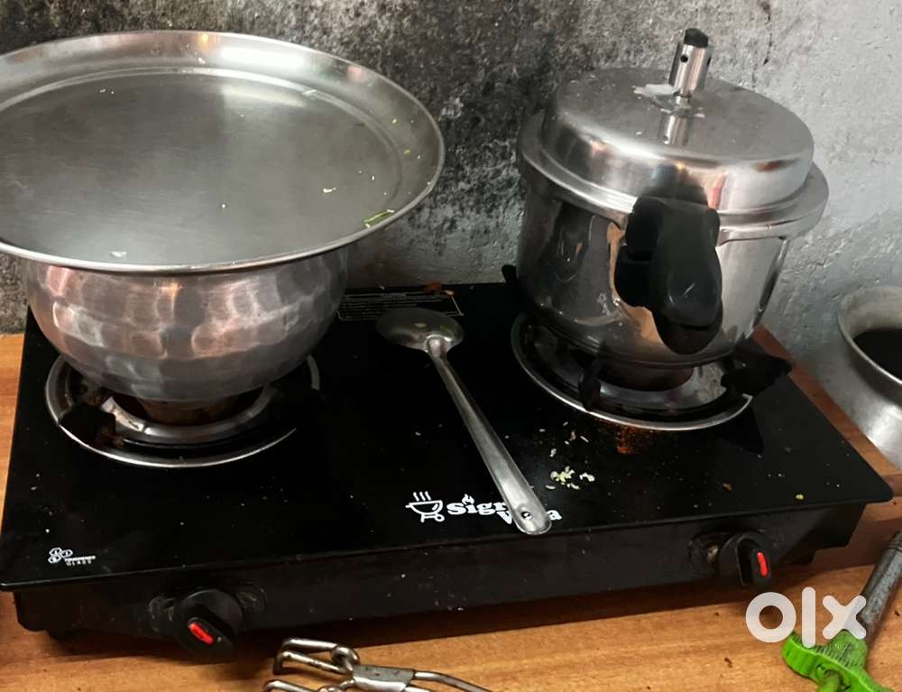 2 burner Stove with cooktop glass